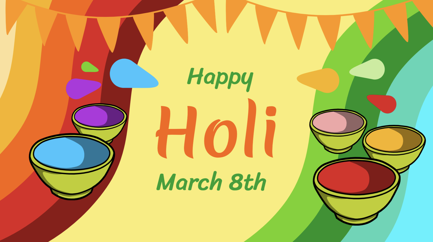 Make a splash this Holi Festival! New colorful editable video templates